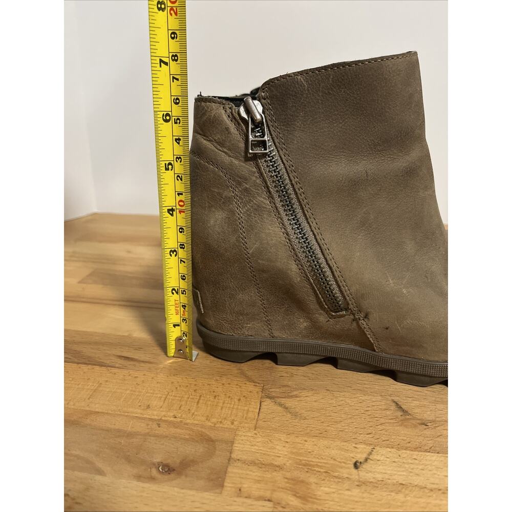 Sorel Boots Womens 9 Joan of Arctic II Wedge Brown Leather Booties - Picture 8 of 9